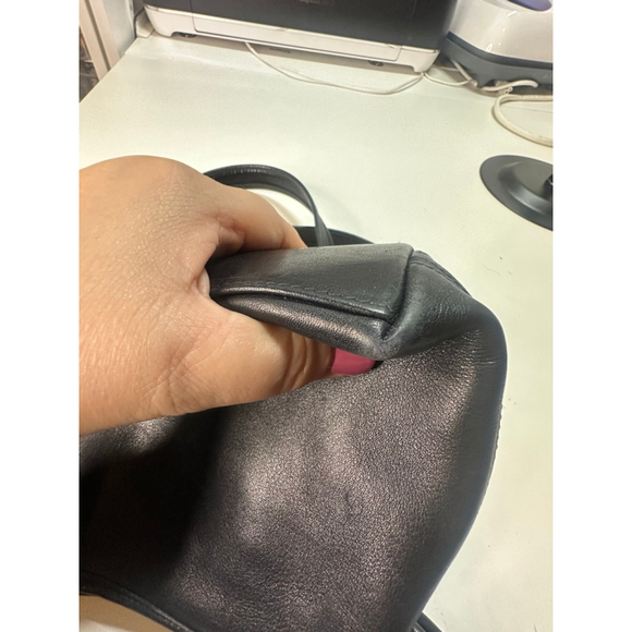 Women's Coach Black Leather Shoulder Bag One Size - Picture 7 of 10